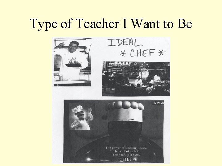 Type of Teacher I Want to Be Type of Teacher I Want to Be