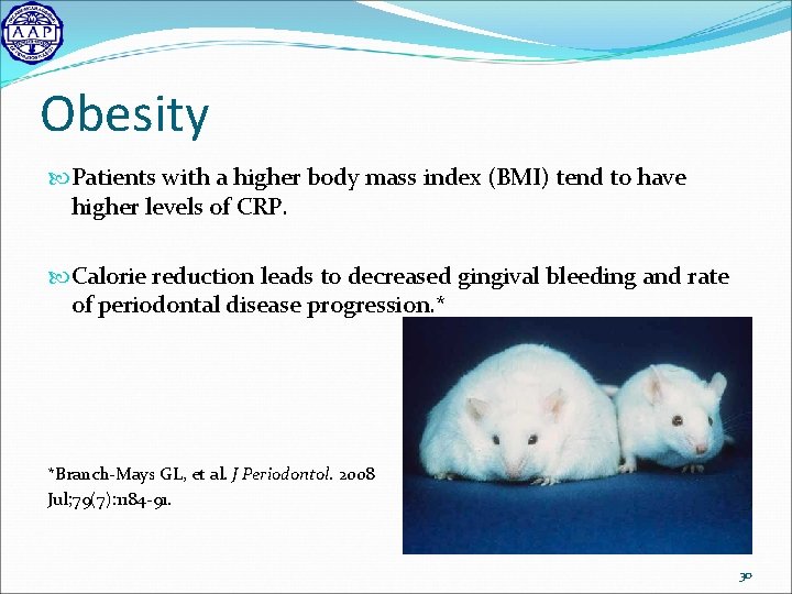 Obesity Patients with a higher body mass index (BMI) tend to have higher levels