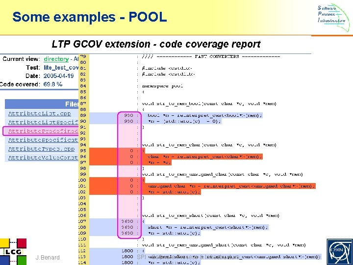 Some examples - POOL J. Benard SPI - Software Process & Infrastructure 6 Some examples - POOL J. Benard SPI - Software Process & Infrastructure 6