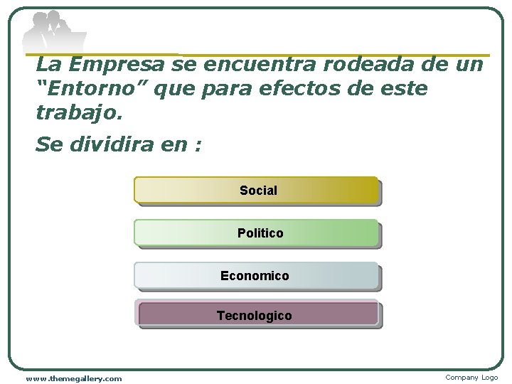 La Empresa se encuentra rodeada de un “Entorno” que para efectos de este trabajo.