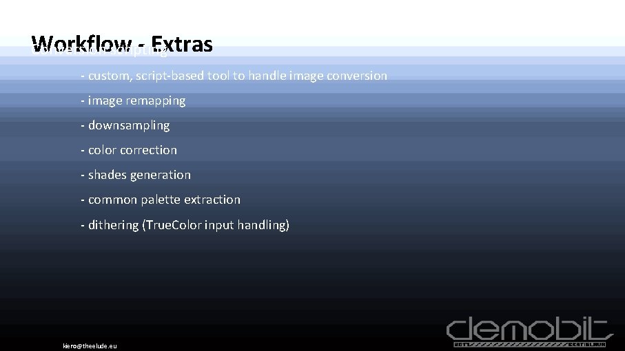 Workflow - Extras Conversion scripting - custom, script-based tool to handle image conversion -