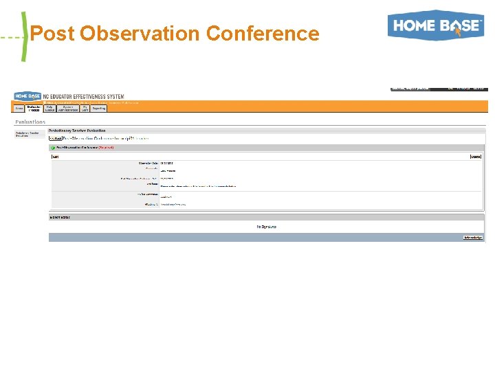 Post Observation Conference 