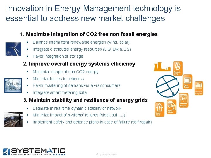 Innovation in Energy Management technology is essential to address new market challenges 1. Maximize