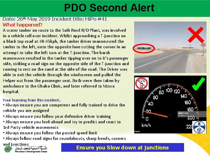 PDO Second Alert Main contractor name – LTI# - Date of incident Date: 26