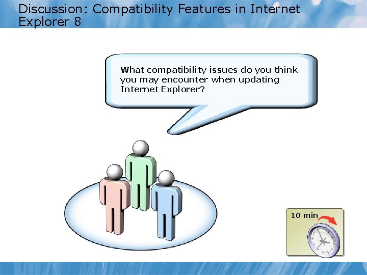 Discussion: Compatibility Features in Internet Explorer 8 What compatibility issues do you think you