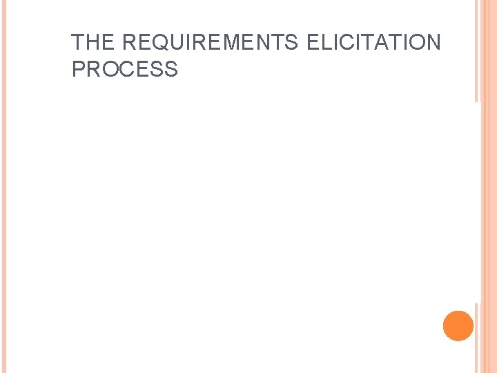 THE REQUIREMENTS ELICITATION PROCESS 