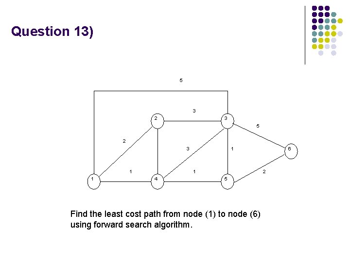 Question 13) 5 3 2 3 5 2 3 1 1 4 6 2