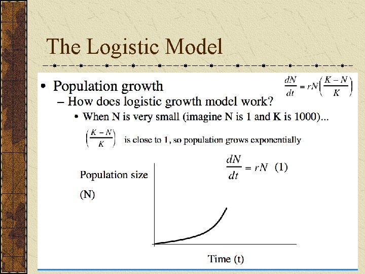 The Logistic Model 