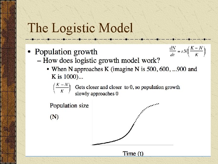 The Logistic Model 