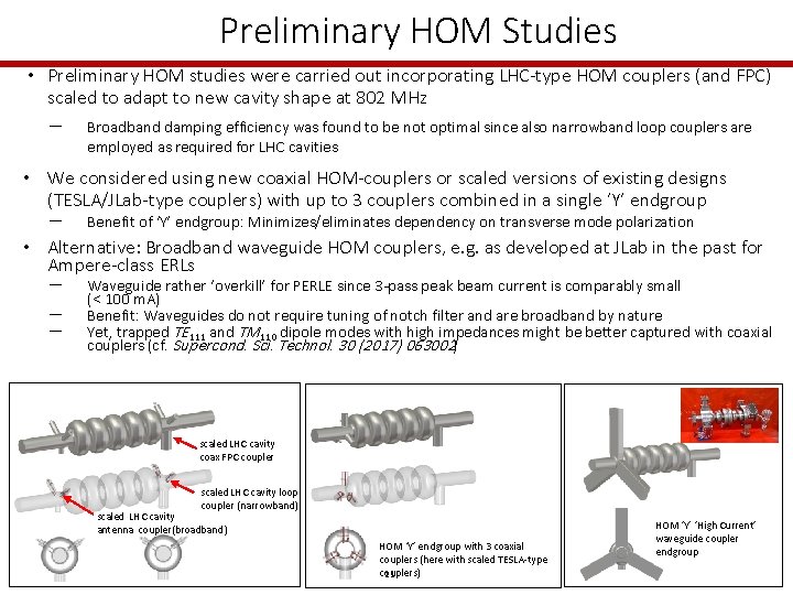 Preliminary HOM Studies • Preliminary HOM studies were carried out incorporating LHC-type HOM couplers