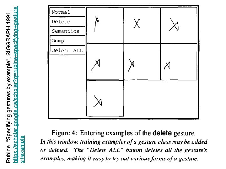 Rubine, “Specifying gestures by example”, SIGGRAPH 1991, https: //scholar. google. ca/scholar? q=rubine+specifying+gesture s+example 