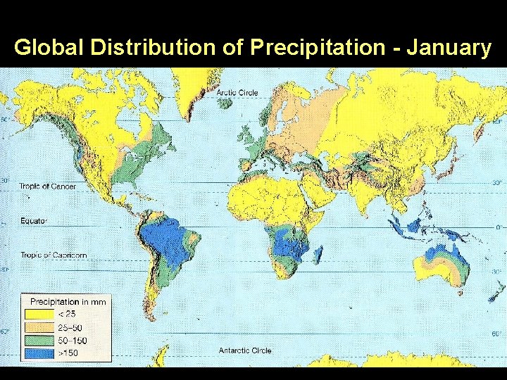 Global Distribution of Precipitation - January 