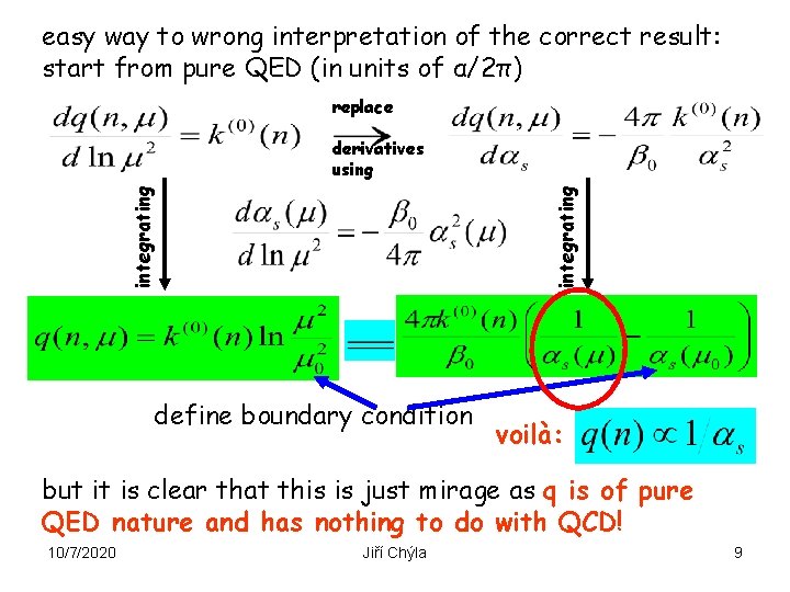 easy way to wrong interpretation of the correct result: start from pure QED (in