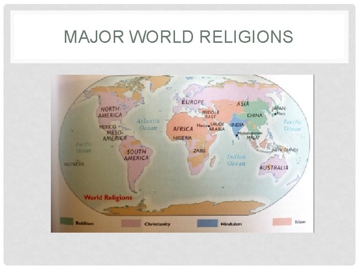 MAJOR WORLD RELIGIONS 