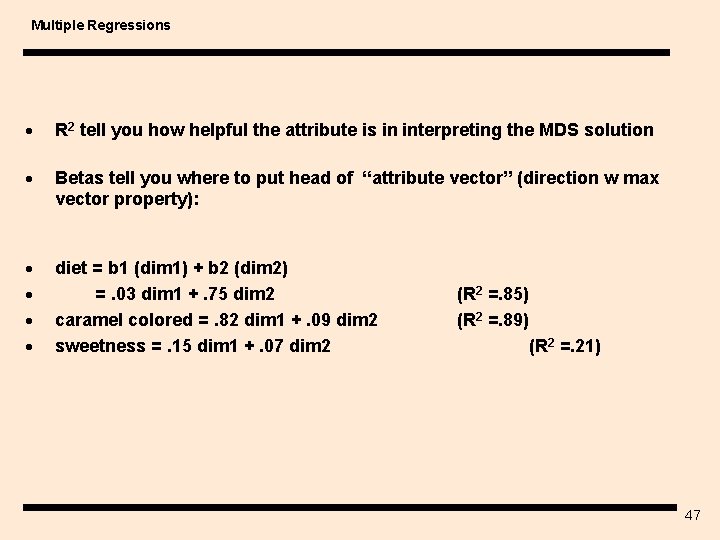 Multiple Regressions · R 2 tell you how helpful the attribute is in interpreting