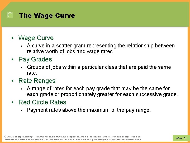 The Wage Curve • Wage Curve § A curve in a scatter gram representing