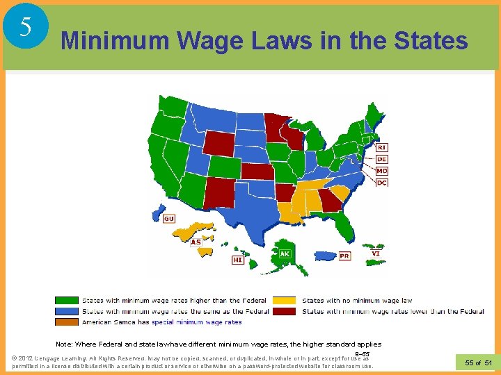 5 Minimum Wage Laws in the States Note: Where Federal and state law have