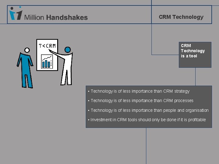 CRM Technology is a tool • Technology is of less importance than CRM strategy