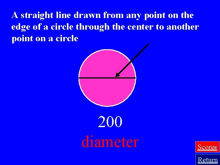 A straight line drawn from any point on the edge of a circle through