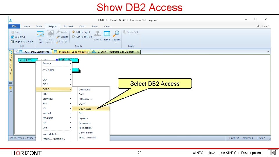 Show DB 2 Access Select DB 2 Access Which DB 2 -Tables are used?