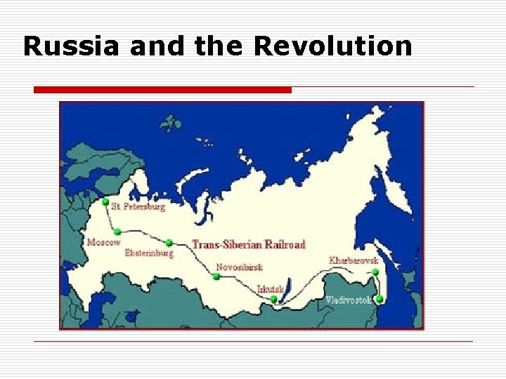 Russia and the Revolution 