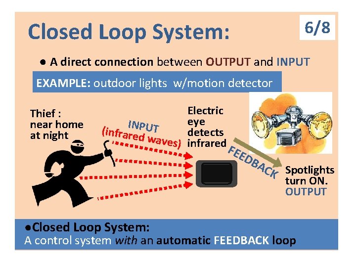 6/8 Closed Loop System: ● A direct connection between OUTPUT and INPUT EXAMPLE: outdoor 6/8 Closed Loop System: ● A direct connection between OUTPUT and INPUT EXAMPLE: outdoor