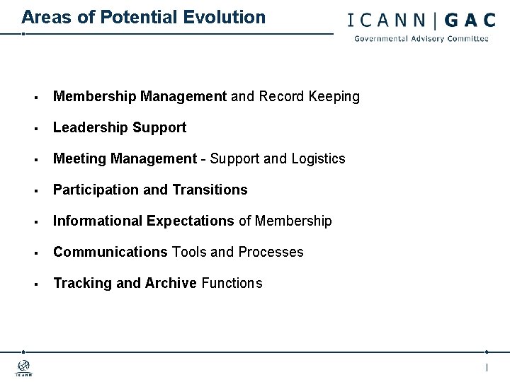 Areas of Potential Evolution § Membership Management and Record Keeping § Leadership Support §