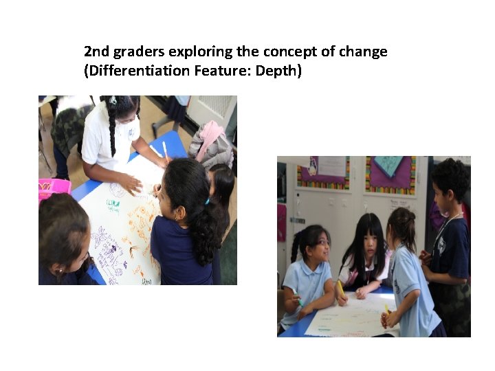 2 nd graders exploring the concept of change (Differentiation Feature: Depth) 