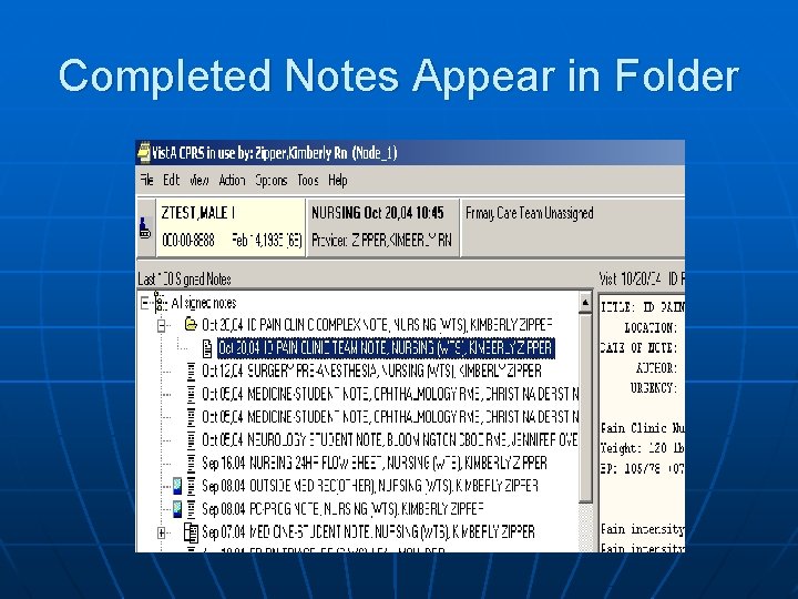 Completed Notes Appear in Folder 