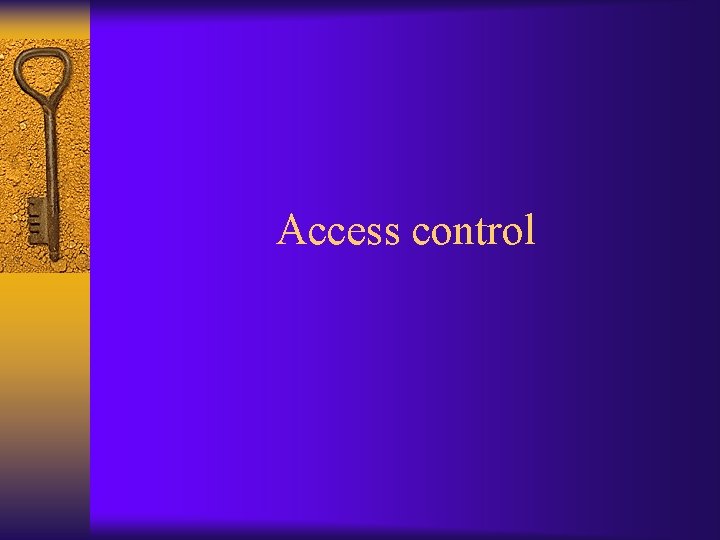 Access control 