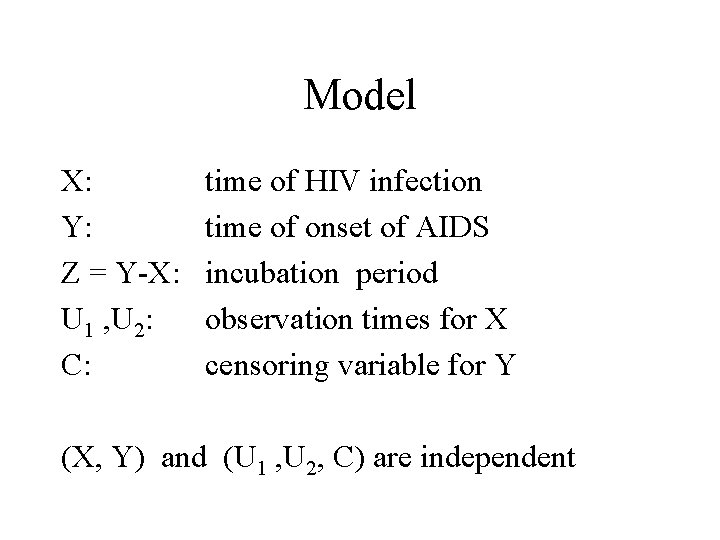 Estimating The Distribution Of The Incubation Period Of