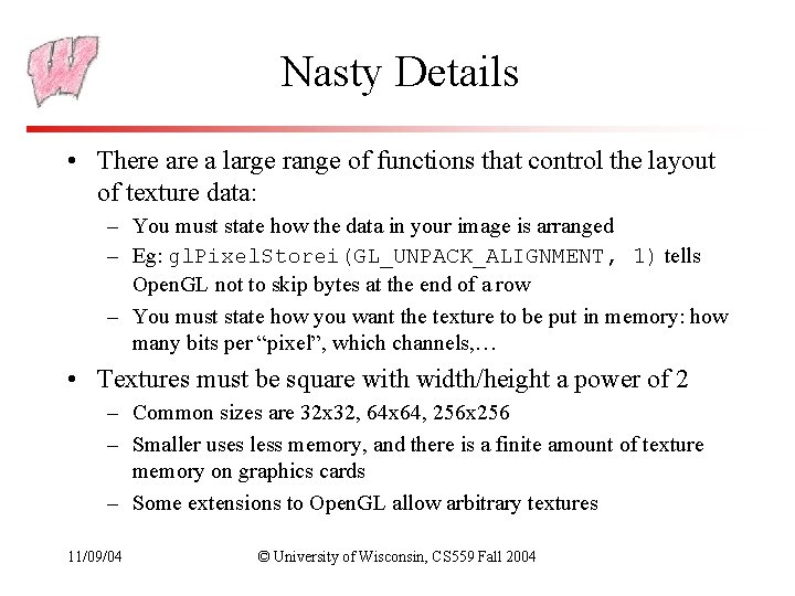 Nasty Details • There a large range of functions that control the layout of