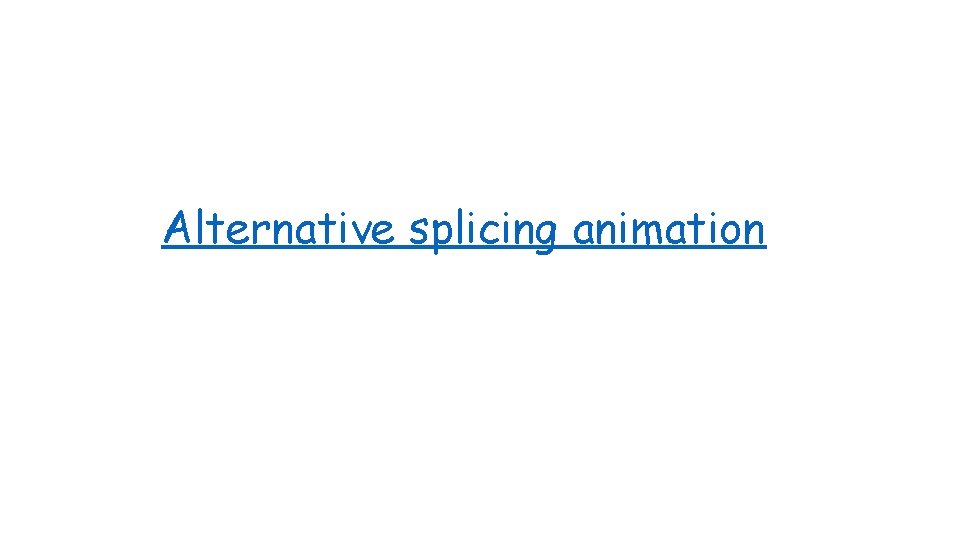 Alternative splicing animation 