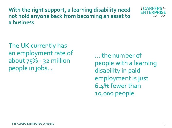With the right support, a learning disability need not hold anyone back from becoming