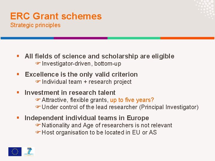 ERC Grant schemes Strategic principles § All fields of science and scholarship are eligible