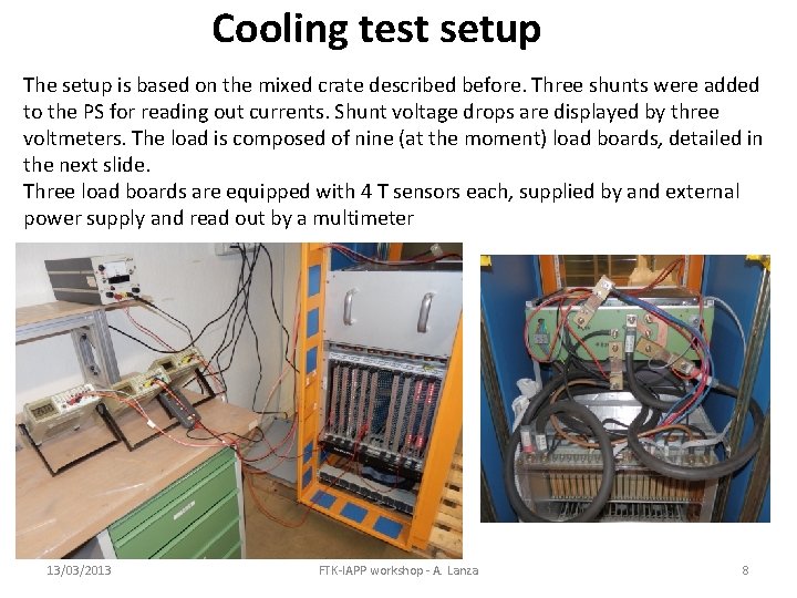 FTK crates power supplies and cooling issues Racks