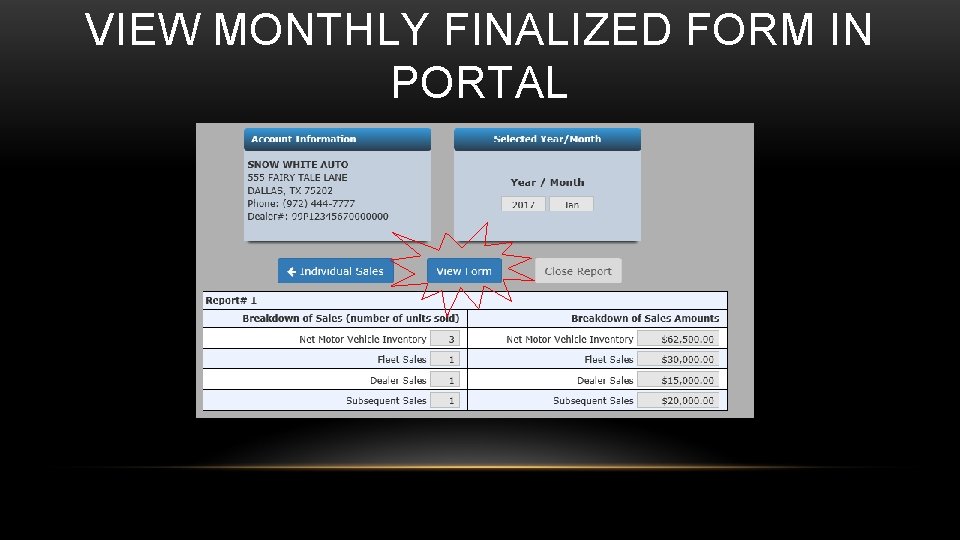 VIEW MONTHLY FINALIZED FORM IN PORTAL 