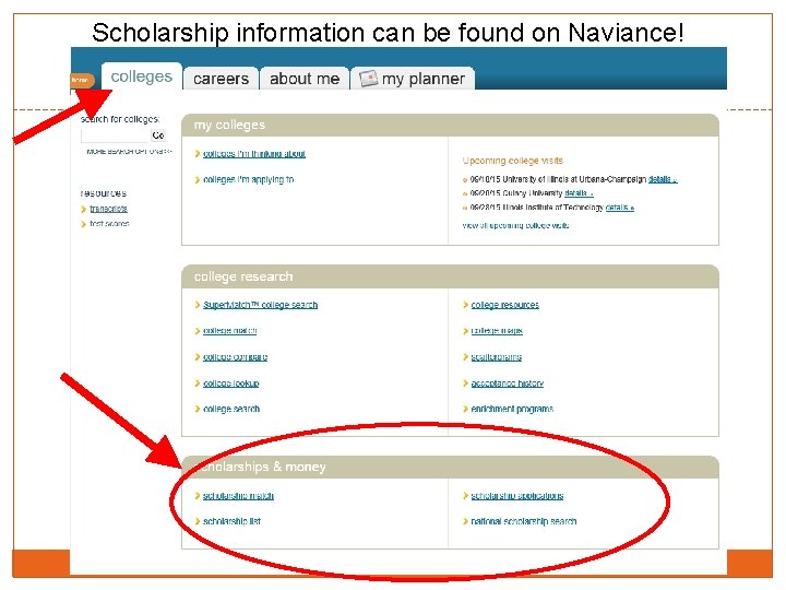 Scholarship information can be found on Naviance! 