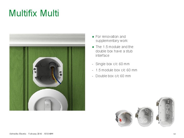 Multifix Multi ● For renovation and supplementary work ● The 1. 5 module and