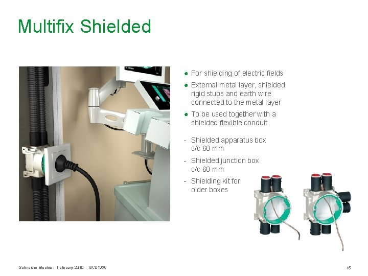 Multifix Shielded ● For shielding of electric fields ● External metal layer, shielded rigid