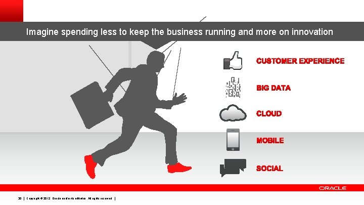 Imagine spending less to keep the business running and more on innovation 30 Copyright