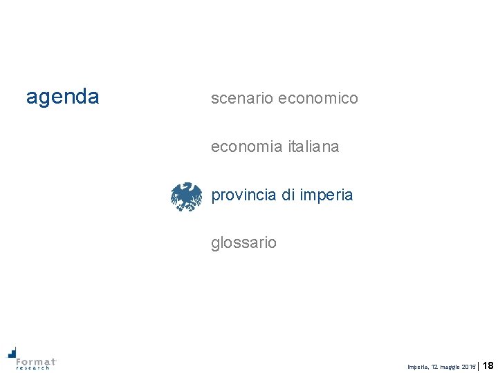 agenda scenario economico economia italiana provincia di imperia glossario imperia, 12 maggio 2015 |