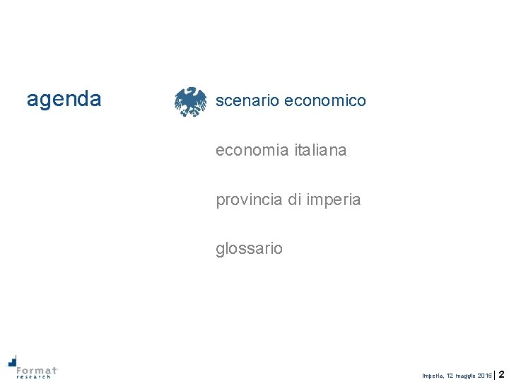 agenda scenario economico economia italiana provincia di imperia glossario imperia, 12 maggio 2015 |