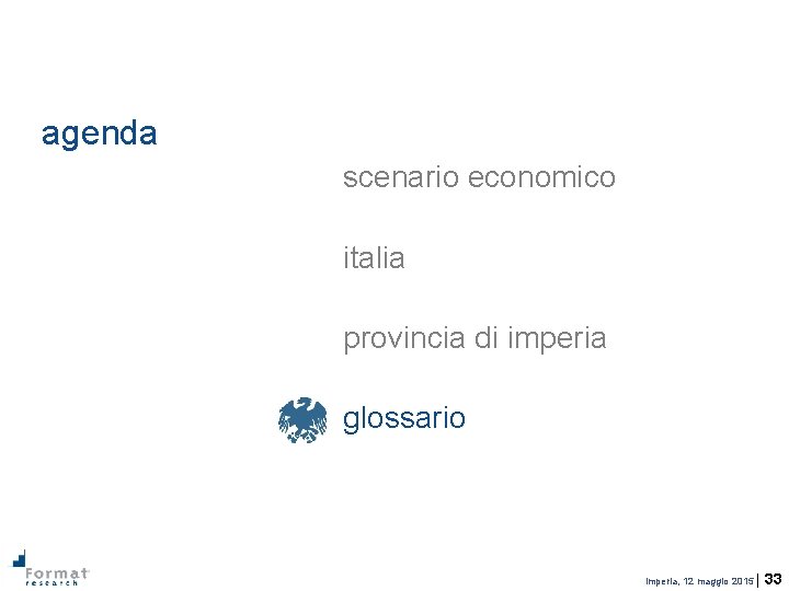 agenda scenario economico italia provincia di imperia glossario imperia, 12 maggio 2015 | 33