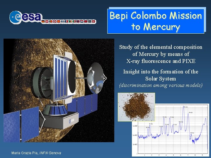 Bepi Colombo Mission to Mercury Study of the elemental composition of Mercury by means