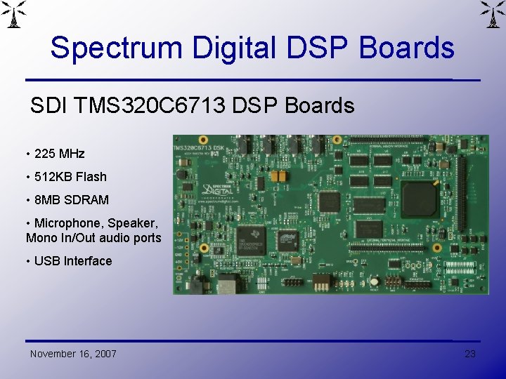 Spectrum Digital DSP Boards SDI TMS 320 C 6713 DSP Boards • 225 MHz