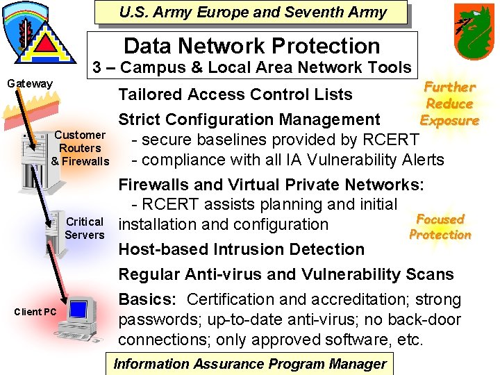 U. S. Army Europe and Seventh Army Data Network Protection 3 – Campus &