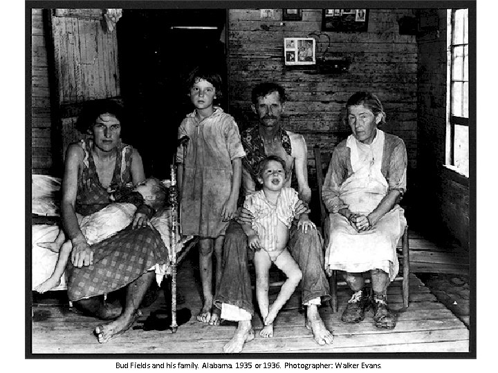 Bud Fields and his family. Alabama. 1935 or 1936. Photographer: Walker Evans. 