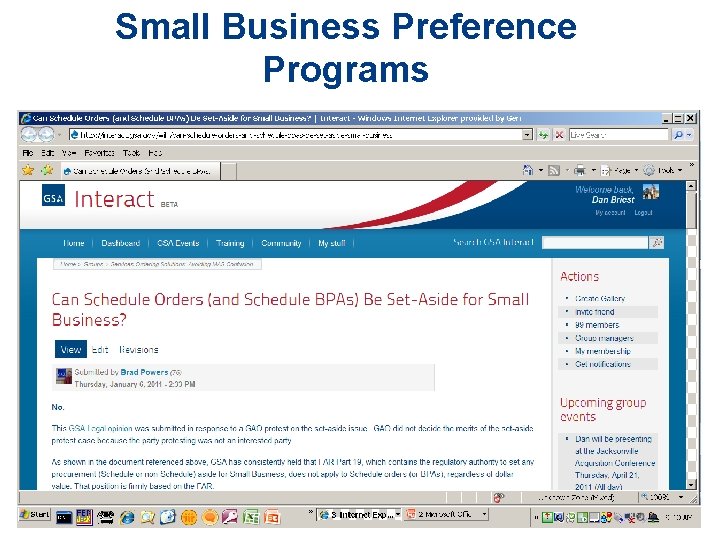 Small Business Preference Programs 4 