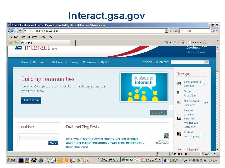 Interact. gsa. gov 9 